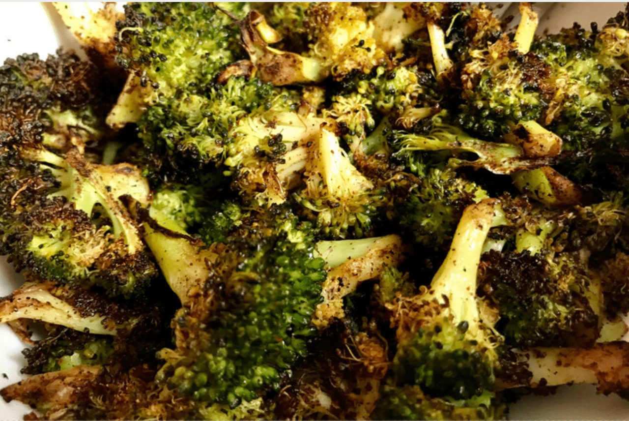 Healthy Budget Meal: Spicy Roasted Broccoli. Easy 20 Minute Recipe!