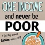 frugal living one income