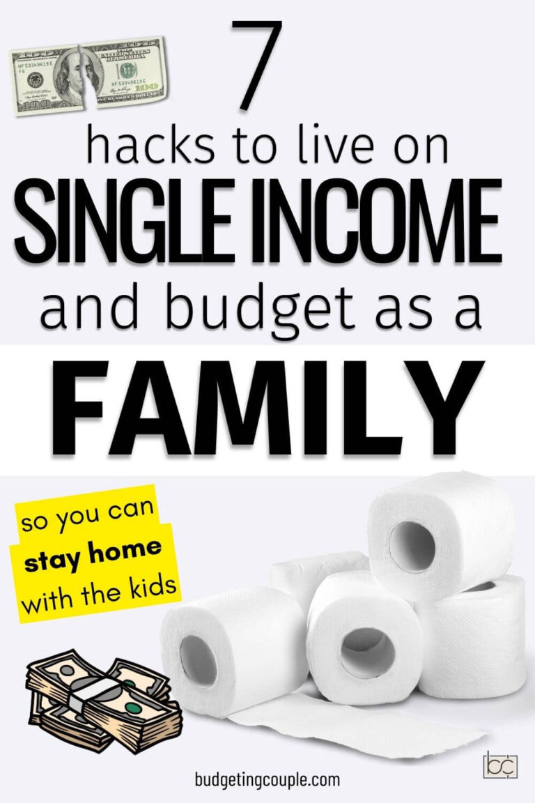 43 Tips to Save Money on One Income - Budgeting Couple