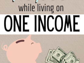 saving money on one income