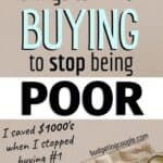 stop buying save money