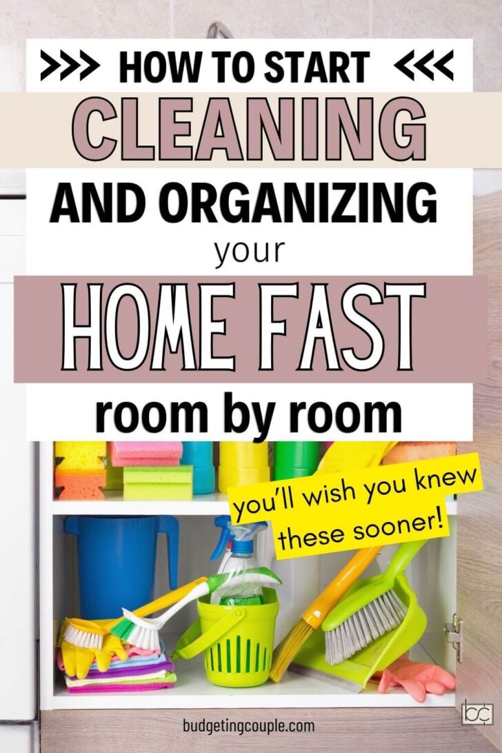 Easy Cleaning + Organizing Hacks! Full House Declutter List.
