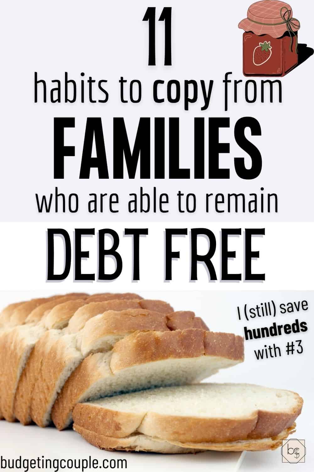 frugal habits of debt free families
