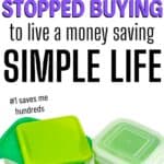 stop buying to simplify life