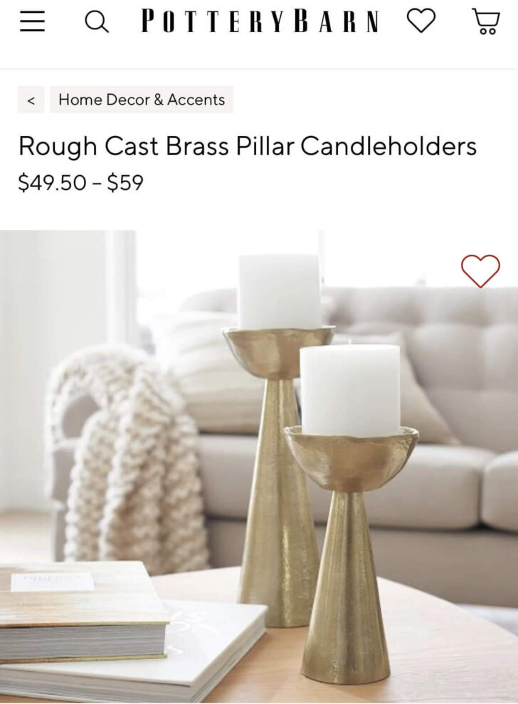 diy pottery barn brass candle holder