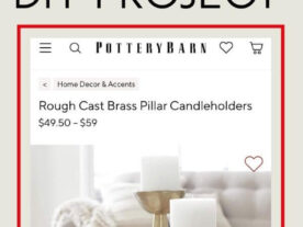 DIY Pottery Barn Dupe DIY Project: Candle Holder