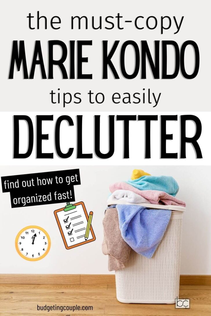 Marie Kondo Clean and Declutter Tips! Minimalist Declutter List.