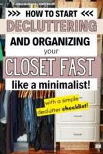How to Start Decluttering and Organizing Your Closet Fast - Budgeting ...