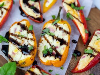 Goat Cheese Stuffed Roasted Mini Peppers
