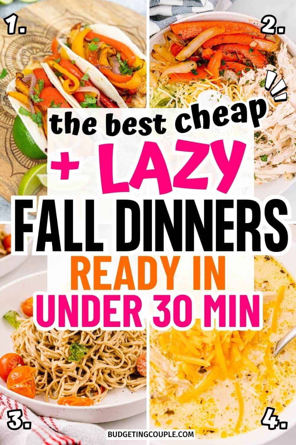20 Lazy Cheap Dinners for Fall - Budgeting Couple