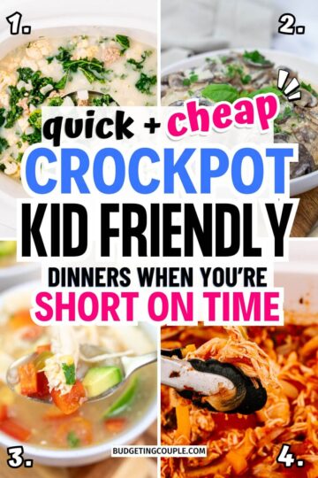 20 Cheap Kid Friendly Dinners - Budgeting Couple