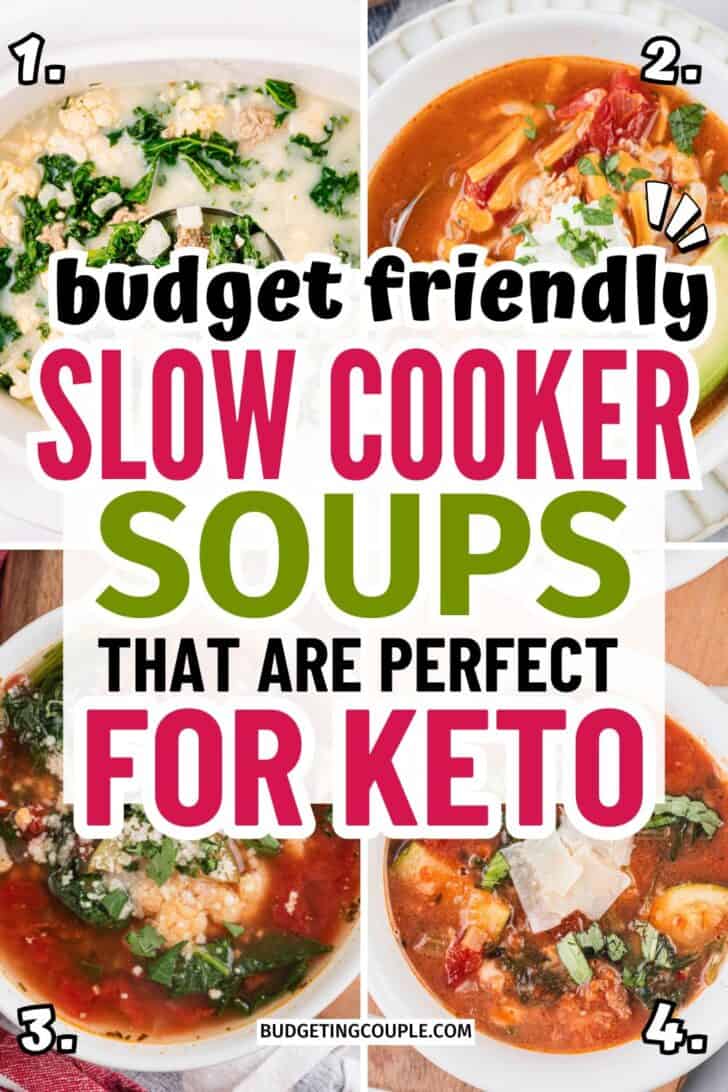 Cheap Keto Soup Recipes: Winter soups for dinners mini crockpot meals for 1 Healthy meals on a budget for one