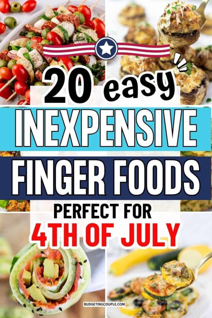 Cheap 4th of July Appetizers: low carb make ahead appetizers, crowd pleasing healthy recipes, inexpensive recipes to feed a crowd